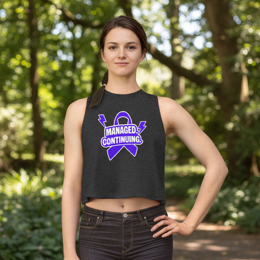 Géré. Continu. Crop Top Femme | Sensibilisation à l'Épilepsie