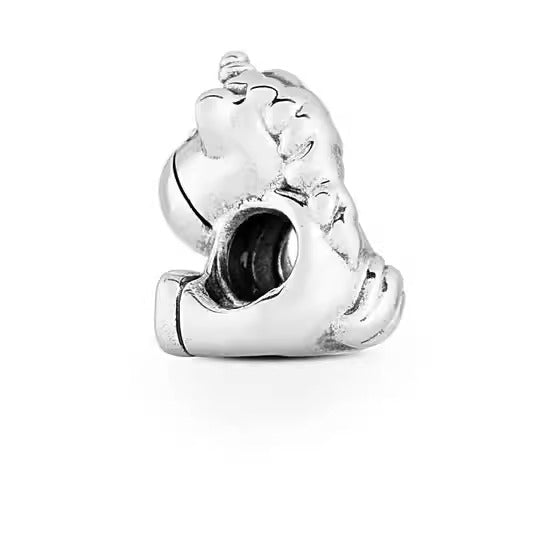S925 sterling silver eternal confession double surround heart small motorcycle DIY accessories - Korvel