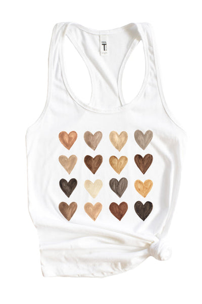 Camiseta sin mangas Hearts