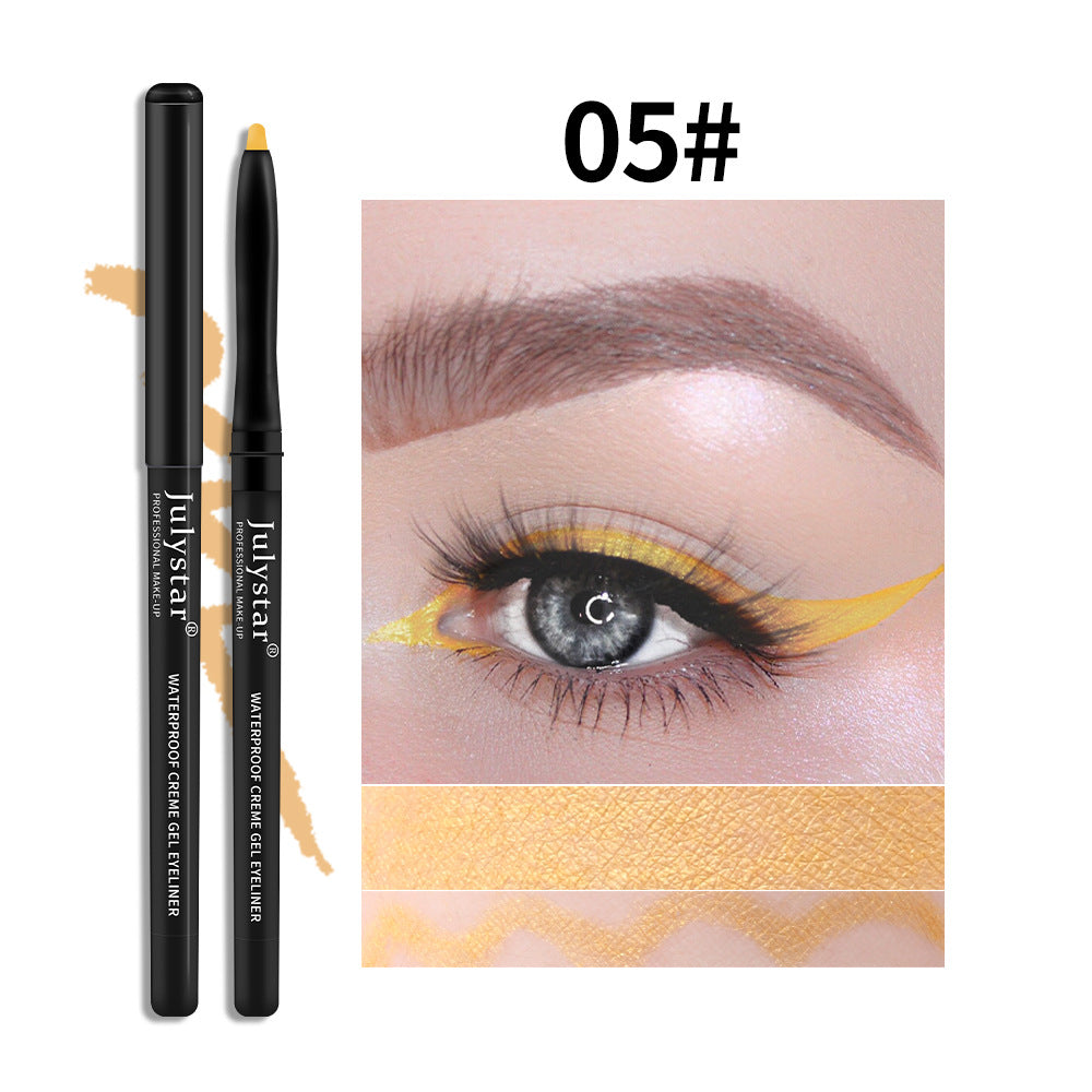 White Eyeliner Pencil Color Eyeliner Cream Not Easy To Smudge Waterproof Oil-Proof Slim Eyeliner Gel Pencil - Korvel