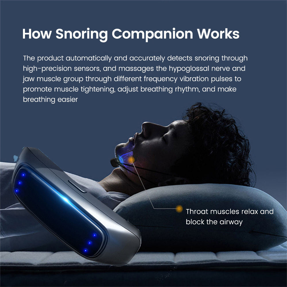 Intelligent Throat Pulse Stop Snoring Device Sleep Instrument Electric Stop Snoring Device Snoring Corrector - Korvel