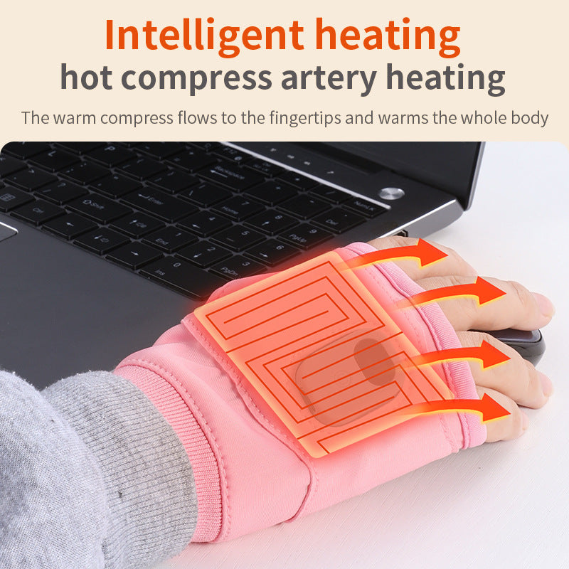 Autumn and Winter Electric Gloves Intelligent Long Range USB Heating Gloves Gaming Office Outdoor Heating Gloves - Korvel