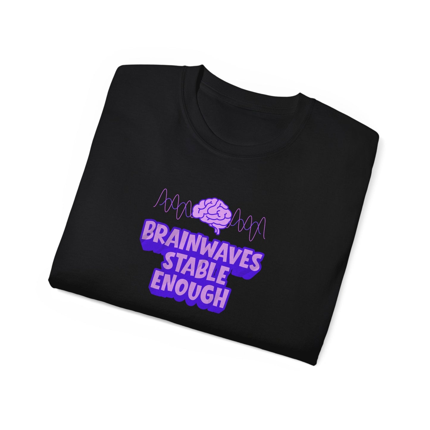T-shirt unisexe en coton lourd Brainwaves Stable Enough