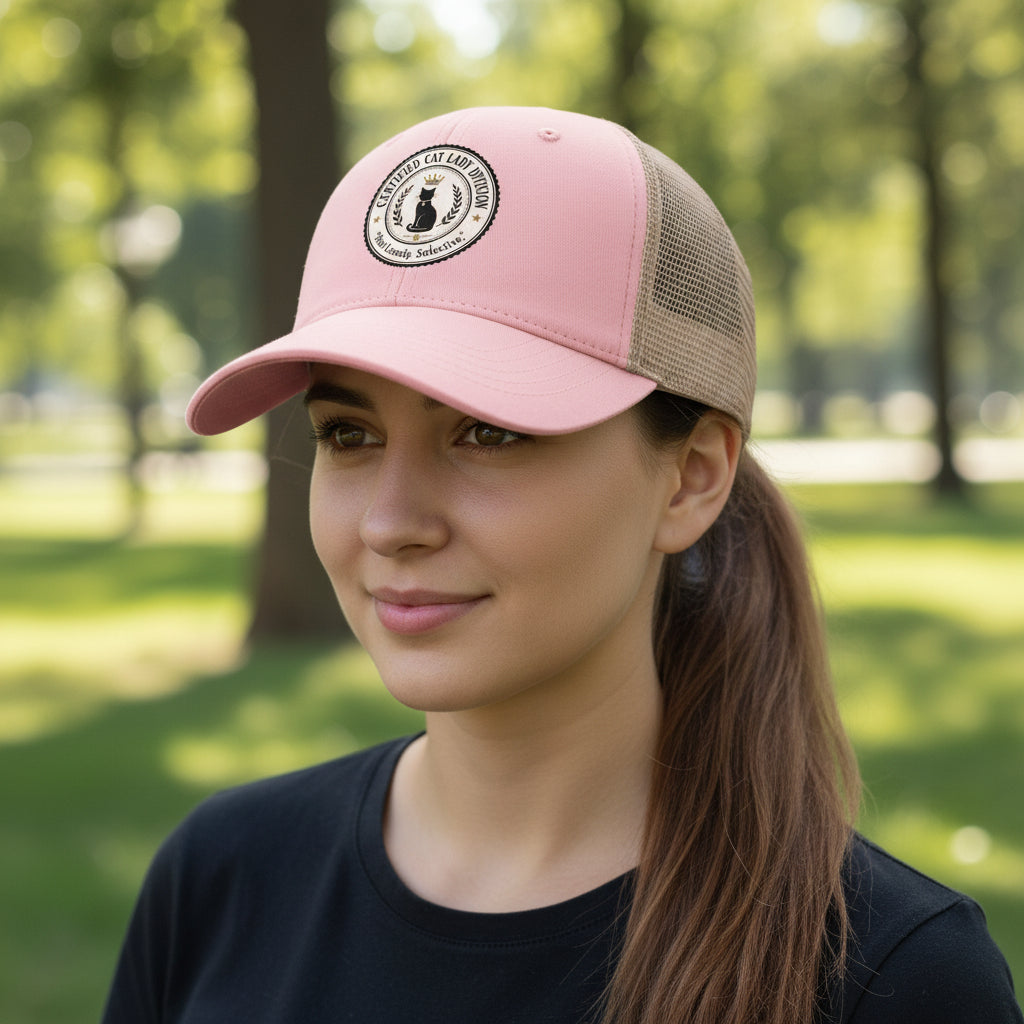 Casquette de queue de cheval de la division des cat ladies certifiées