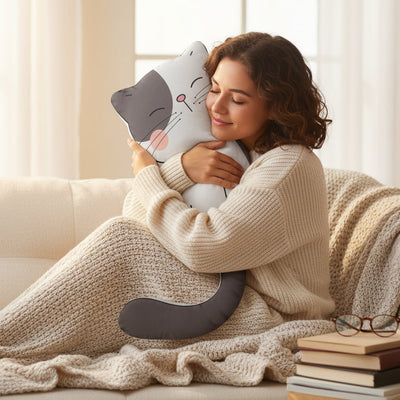 Charming Kitty Shaped Pillow
