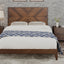 Mid-Century Modern Platform Bed Wood Slat Support with No Box Spring Needed,King Walnut - Korvel