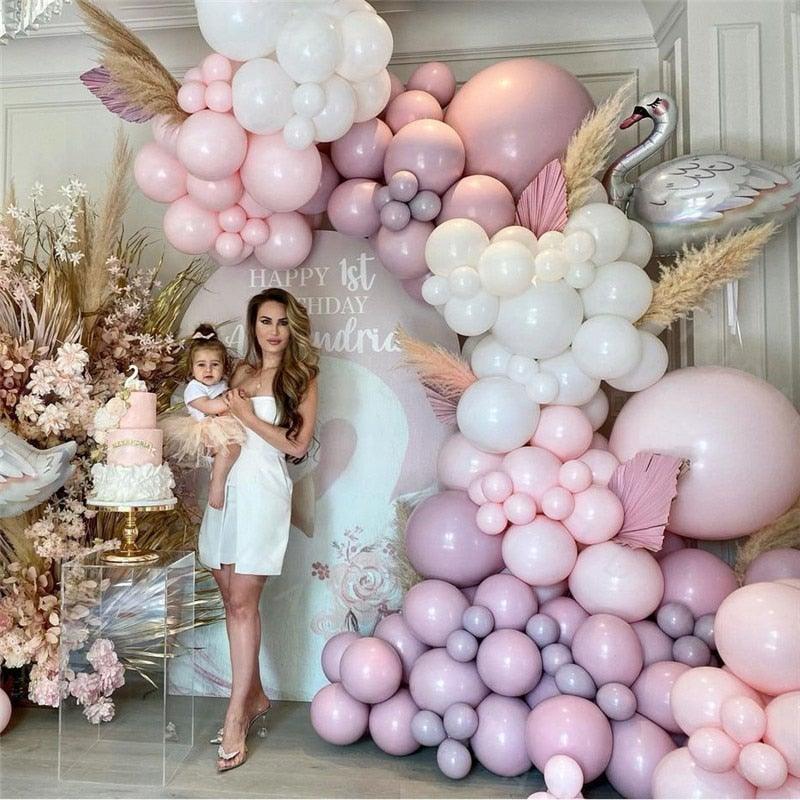 175pcs Pink Purple Balloon Arch Garland Kit for Celebrations