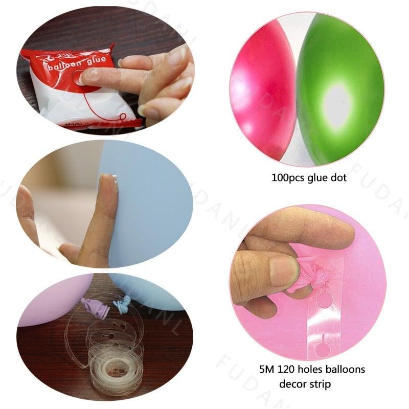 175pcs Pink Purple Balloon Arch Garland Kit for Celebrations