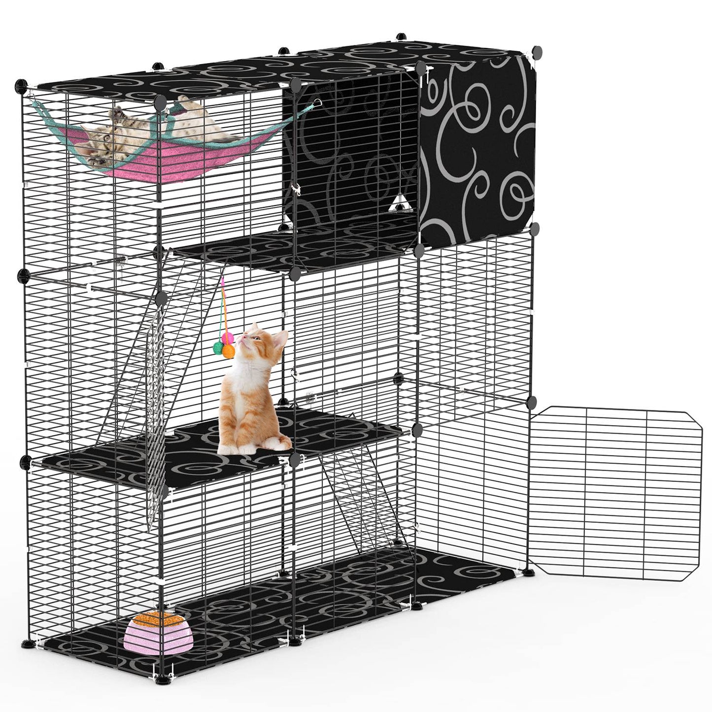 GBruno 3-Tier Playpen with Hammock and Toy Ball
