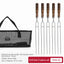 Outdoor Grill Grill Fork Wood Handle U Type Grill Pin Stainless Steel Grill Stick Wood Handle U Type Roast Pin Picnic Grill Meat - Korvel