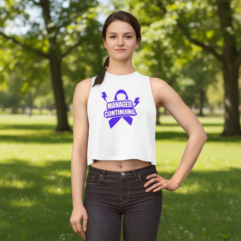 Géré. Continu. Crop Top Femme | Sensibilisation à l'Épilepsie