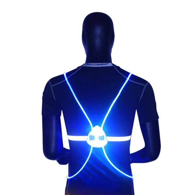 360 Reflective LED Flash Driving Vest High Visibility Night Running Cycling Riding Outdoor Activities Light Up Safety Bike Vest - Korvel