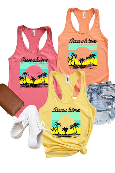 Sunshine Scene Racerback Tank Top