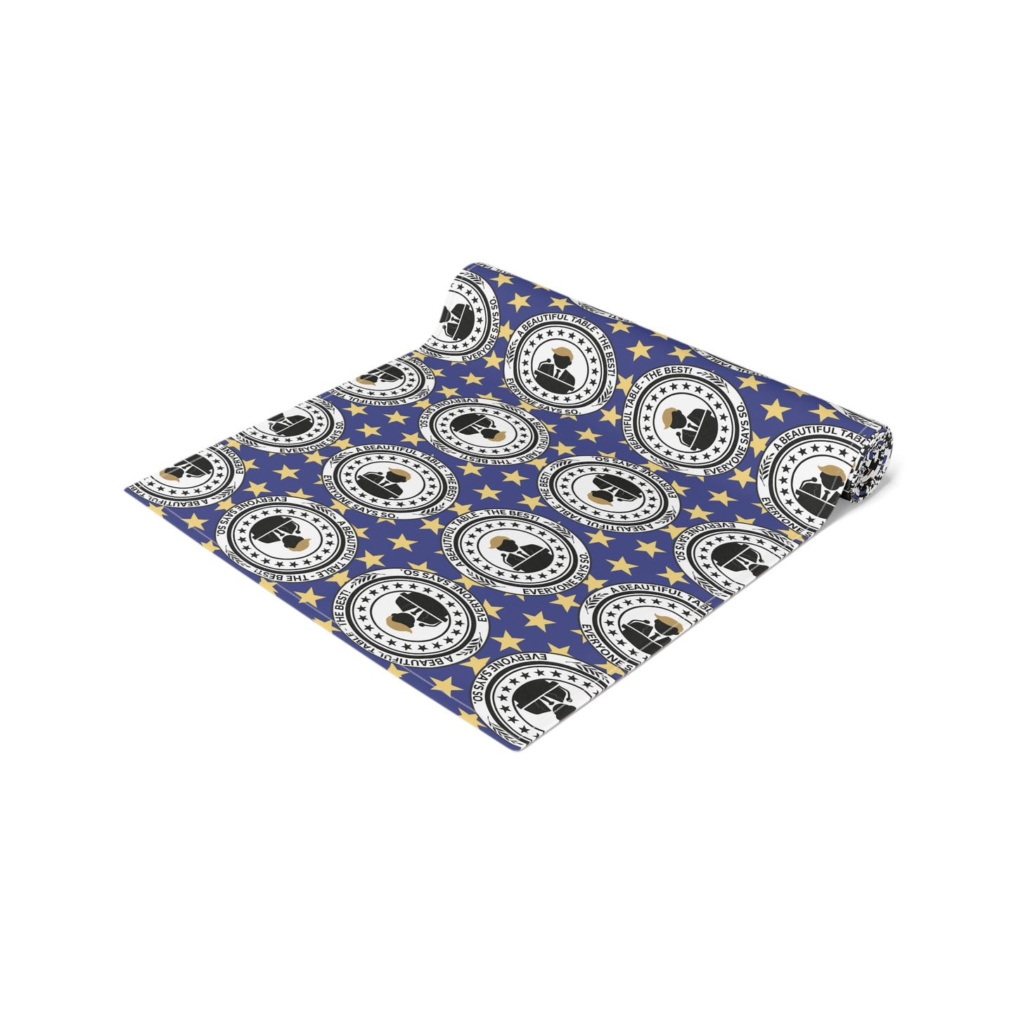 Elegant Faux Seal Pattern Table Runner