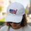 USA Map Embroidered Baseball Cap – Classic Patriotic Style