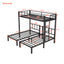 Twin over Twin & Twin Bunk Beds for 3, Twin XL over Twin & Twin Bunk Bed Metal Triple Bunk Bed, Black - Korvel