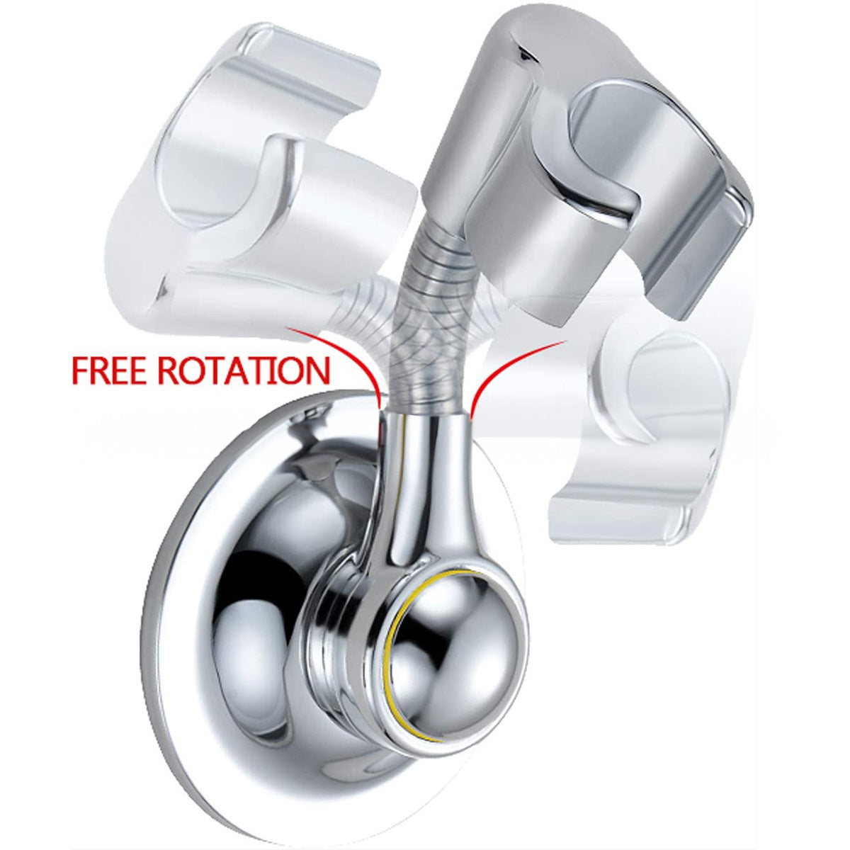Vacuum Suction Cup Adhesive Stick Shower Bracket Wall Mount Holder for Hand Held Shower Head - Korvel