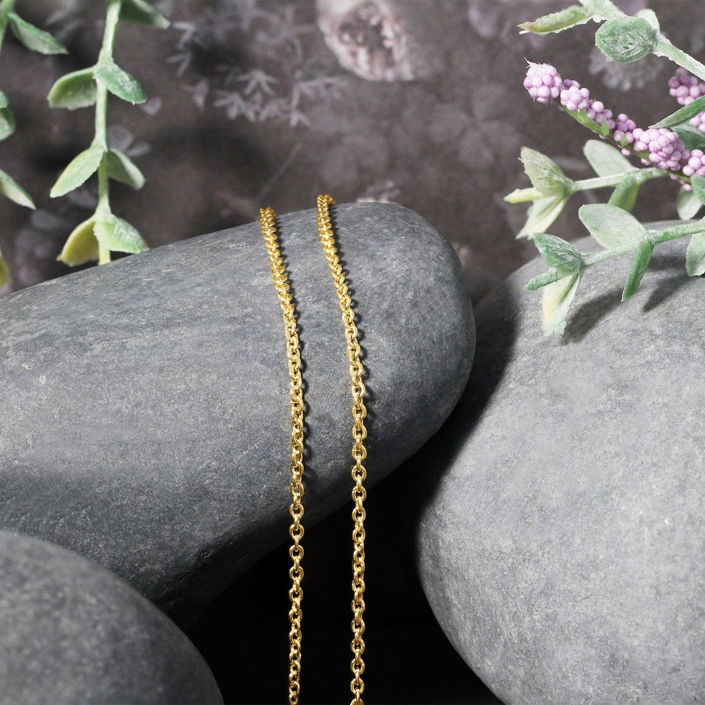 Cadena de eslabones cable Forsantina Lite de oro amarillo de 14k - 1.9mm