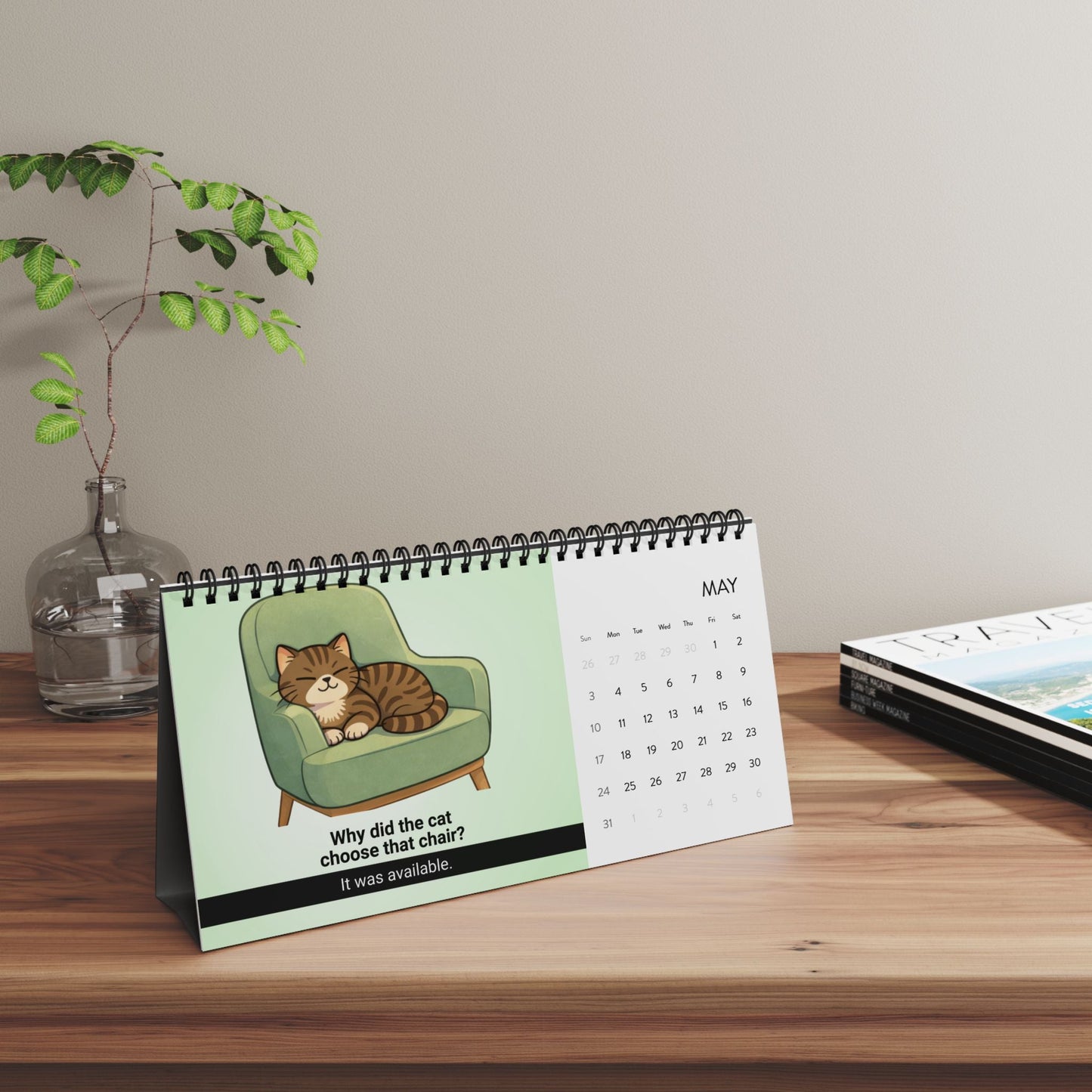 Cat Logic: Monthly Observations Desk Calendar – 2026