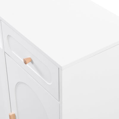 Cabinet à chaussures élégant ON-TRANS avec portes cintrées et tiroirs