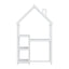 House-shaped Wooden writing Desk,Kids study Table,Bookshelf & Toy Storage,White - Korvel