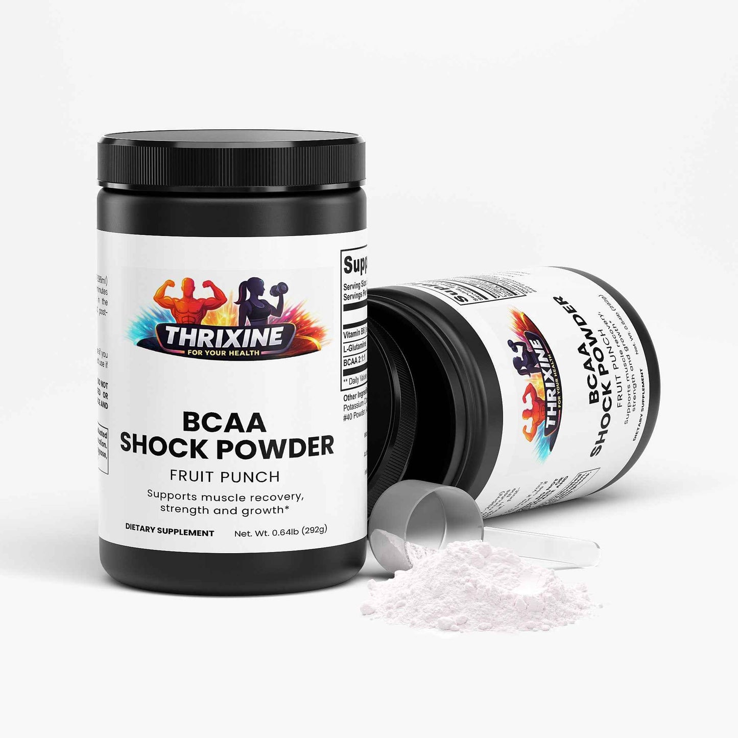 BCAA Shock Powder - Fruit Punch Flavor, Made in the USA