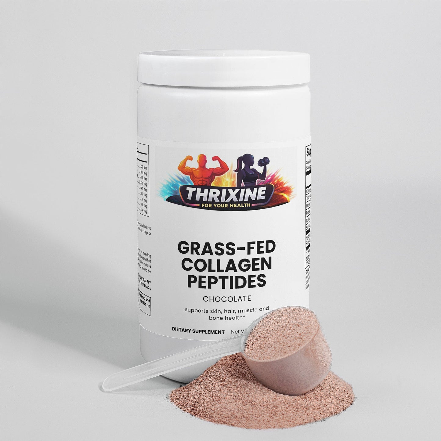 Polvo de Péptidos de Colágeno de Pasto Premium - Sabor Chocolate