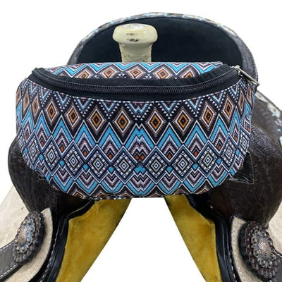 Blue Aztec Saddle Sack - Korvel