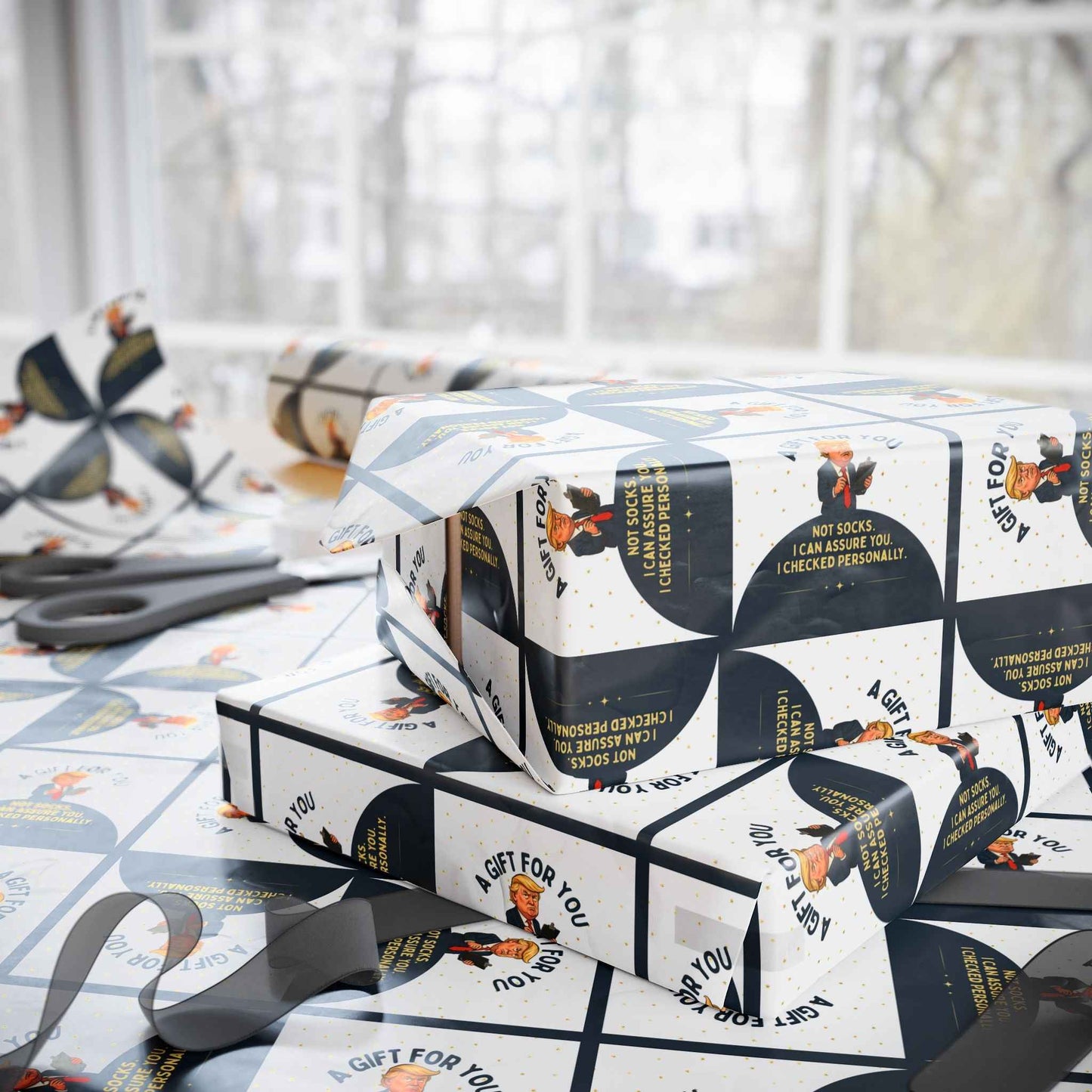 Not Socks Wrapping Paper - Political Parody Gift Wrap
