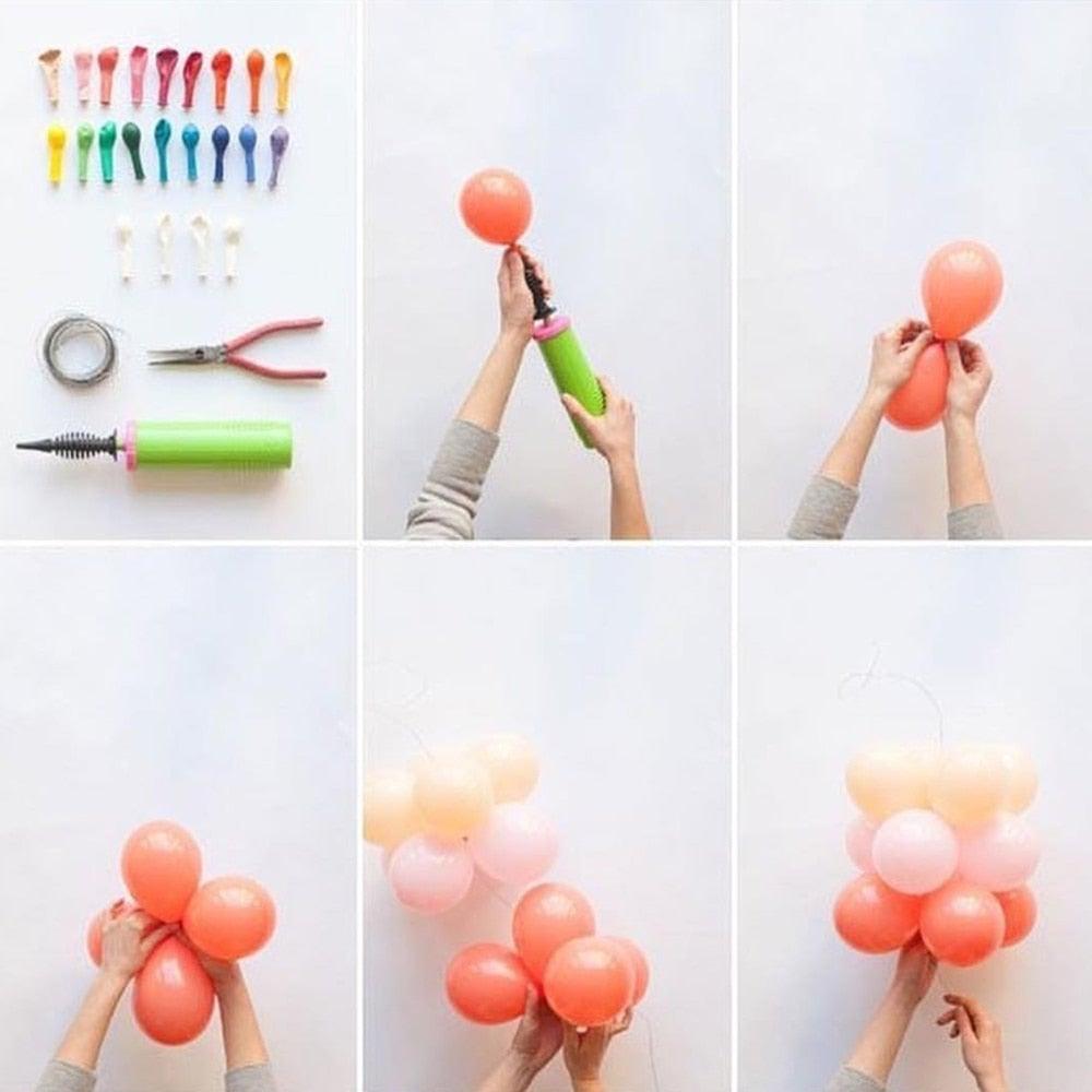 Kit de guirnalda de globos de 177 piezas en rosa pastel mate y rojo rubí