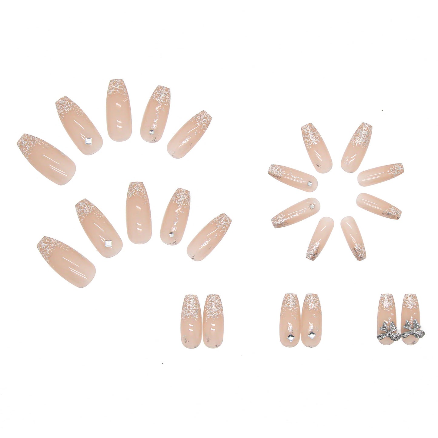 Fake Nails Fairy Long Wearing A Broken Diamond Butterfly Nail Stickers Detachable Finished Nail Pieces Nail Stickers Nails - Korvel