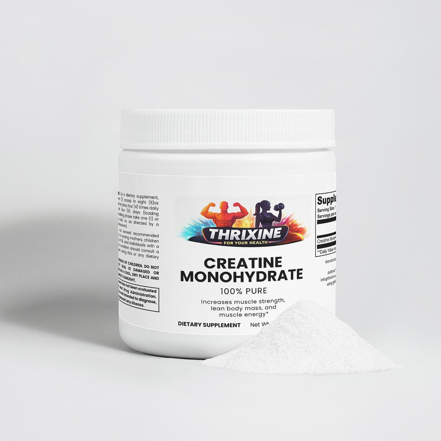 Thrixine Créatine Monohydrate - Qualité Premium, Fabriqué aux États-Unis