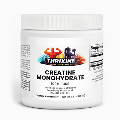 Thrixine Creatine Monohydrate - Premium Quality, Made in the USA