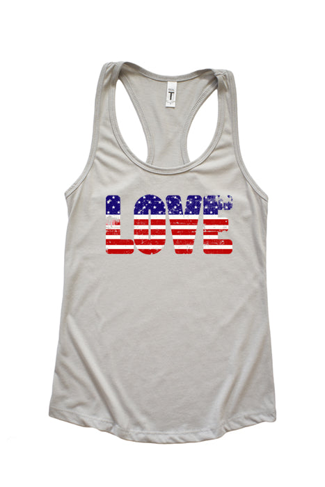 USA Love Racerback Tank Top - Korvel
