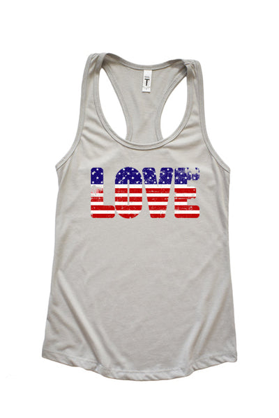 USA Love Racerback Tank Top - Korvel