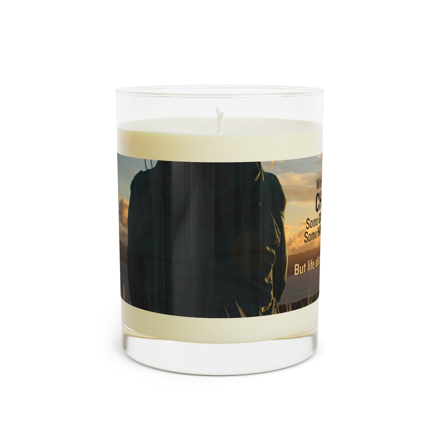 Vela Aromática Life Comes with Cats - Tarro de Vidrio de 11oz