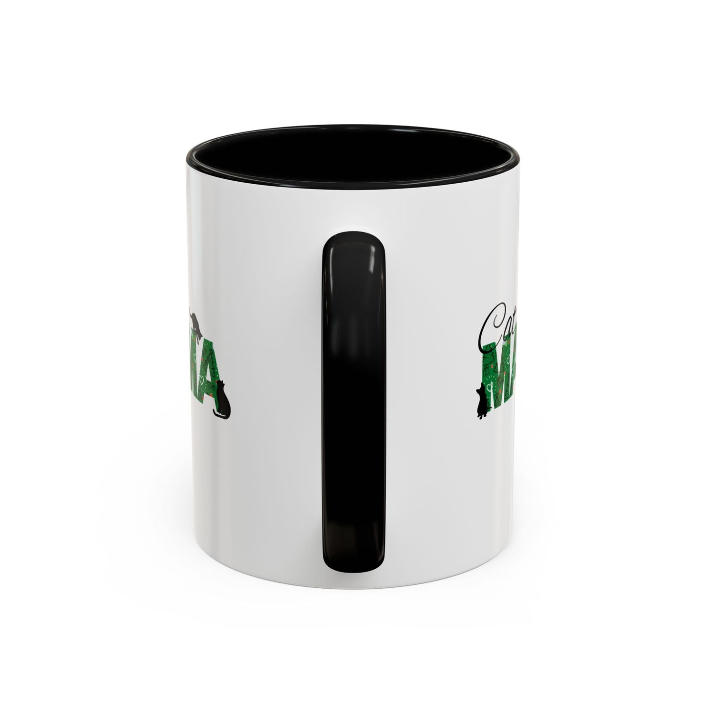 Christmas Cat Mama Accent Coffee Mug - 11oz & 15oz