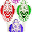 Piques en aluminium tête de clown - 144 pièces