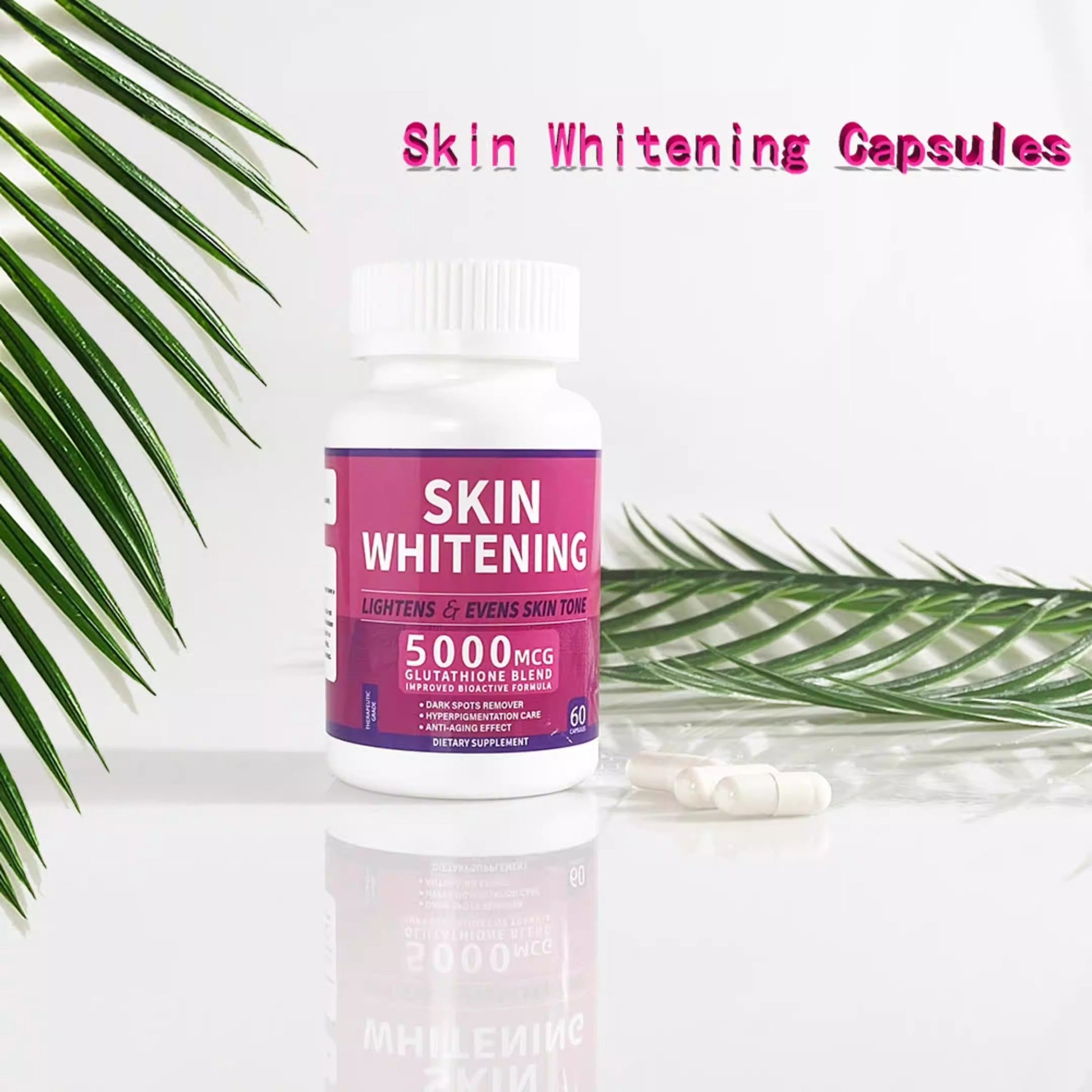 High Quality 5000mg Vitamin Supplements Skin Whitening Capsules Herbal Liposomes Glutathione Pills for Skin Whitening - Korvel