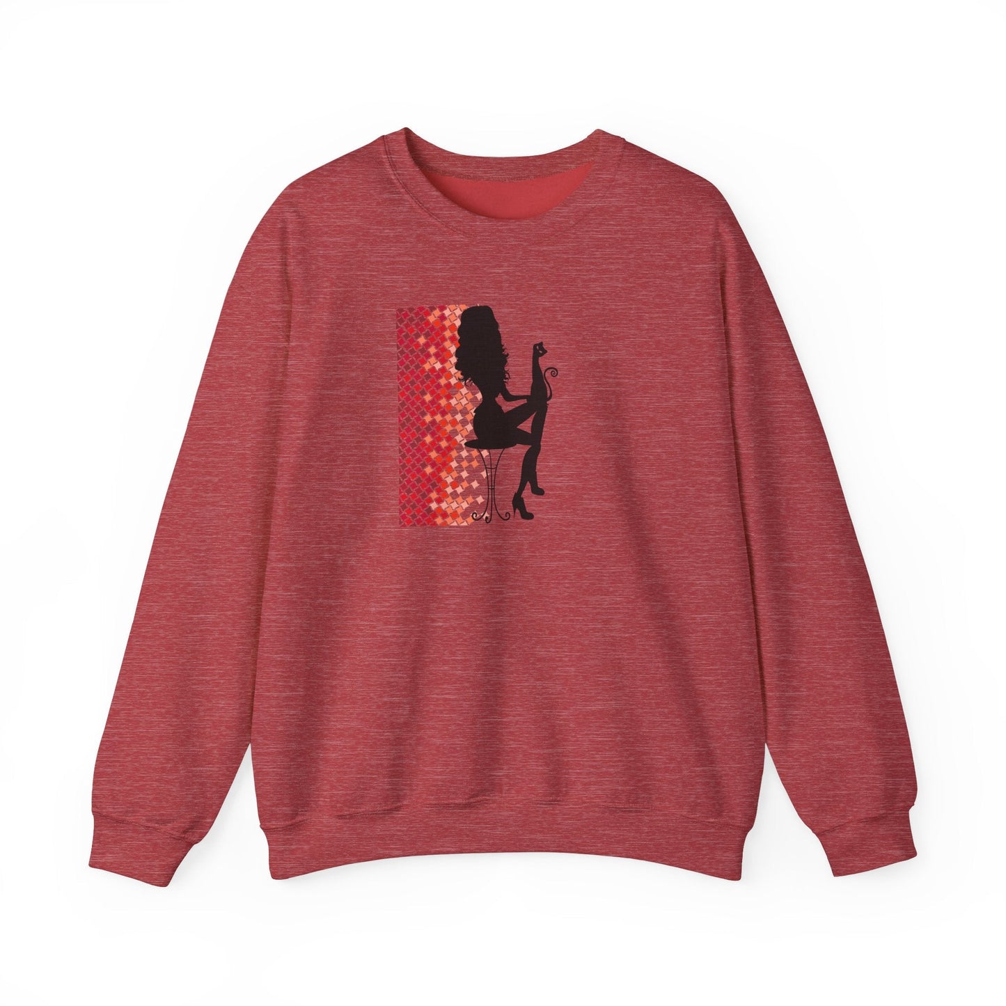 Poised Cat Lady Heavy Blend Crewneck Sweatshirt