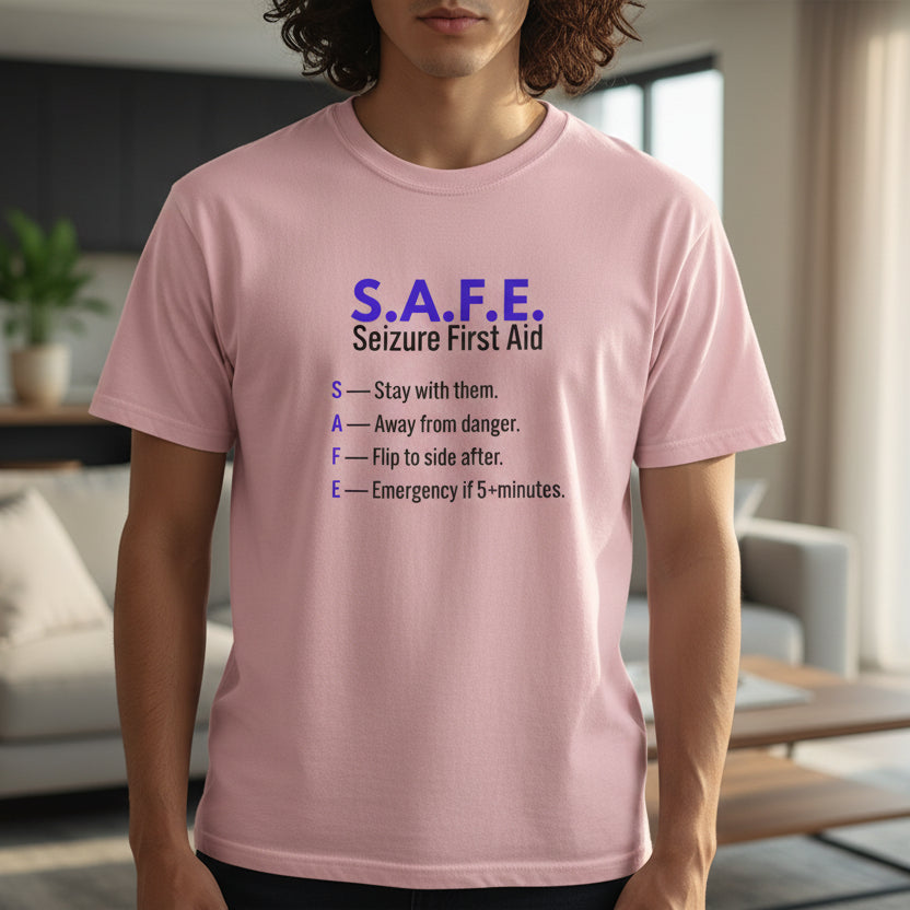 S.A.F.E. Seizure First Aid T-Shirt – Epilepsy Awareness Tee