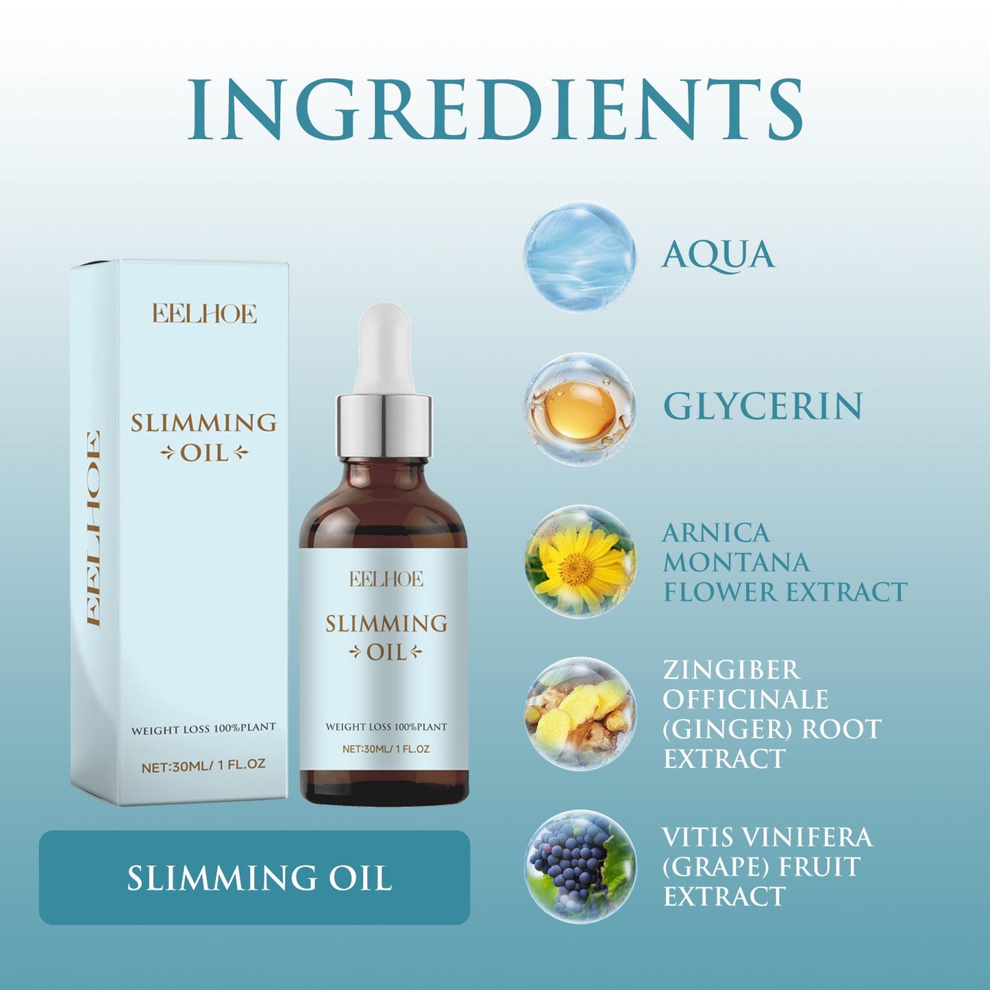 Slimming Oil, Wen Run Smooth The Skin Wrinkles Brighten The Skin Color Model Body Firming Body Muscles - Korvel