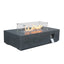 52 Inch Outdoor Concrete Propane gas rectangle Fire Pit table in Dark Gray color - Korvel