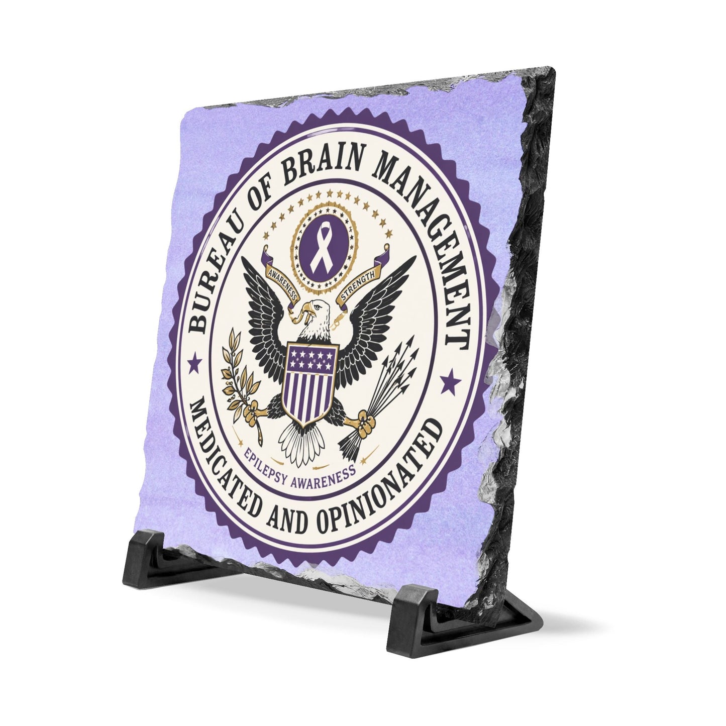Plaque en ardoise du Bureau de la Gestion du Cerveau - Signalisation de bureau