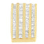 Collar de Colgante de Bloque de Diamante de Corte Princesa de Oro Amarillo de 14K