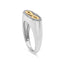 Anillo de Infinito con Acento de Diamante en Plata de Ley Baño de Oro de 14K