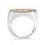 Anillo de Infinito con Acento de Diamante en Plata de Ley Baño de Oro de 14K