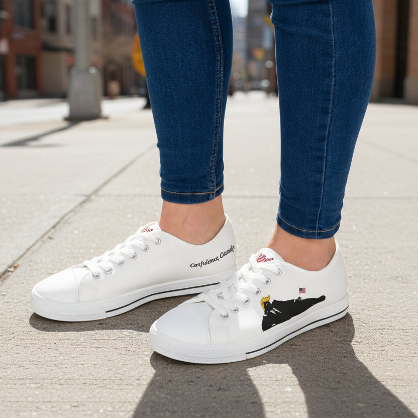Confianza, Casual – Zapatillas de Parodia Política de Corte Bajo para Mujeres