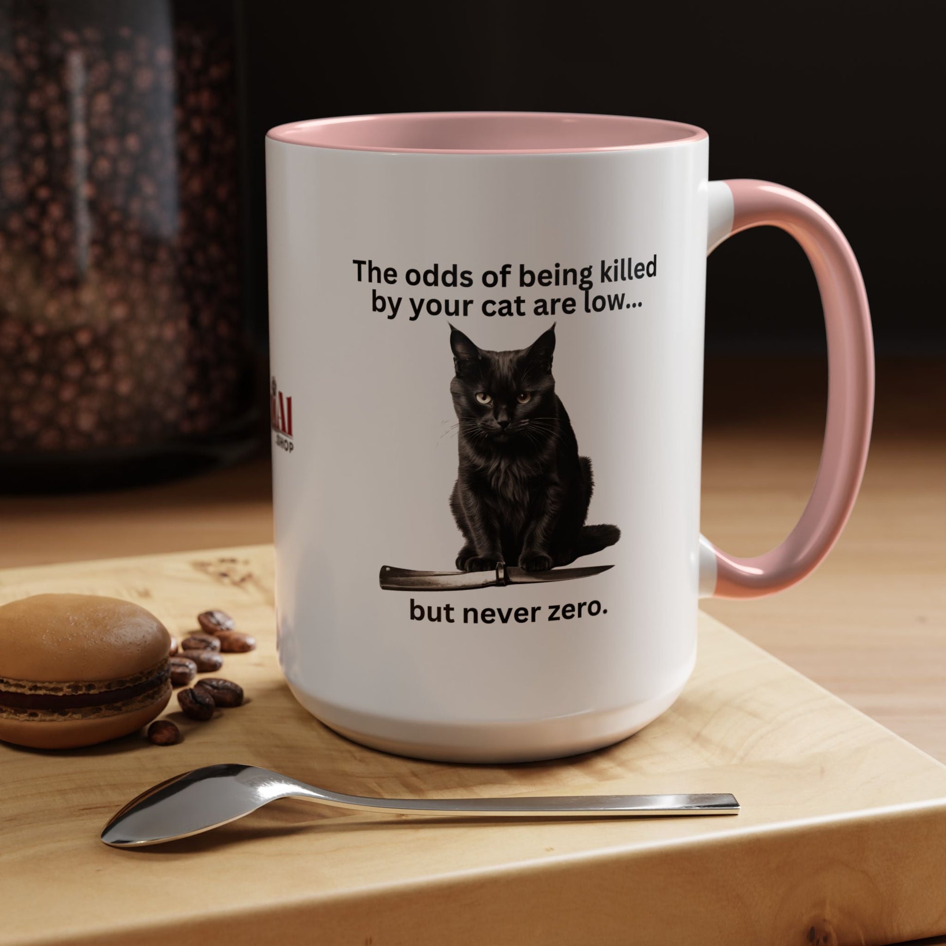 Charming Cat-Themed Accent Coffee Mug (11oz & 15oz) - Korvel