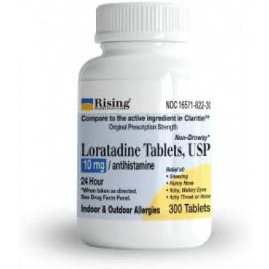 Rising Pharma Soulagement des Allergies - Comprimés de Loratadine 10mg - 300 Comprimés